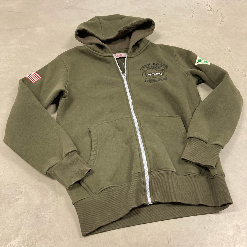 vintage Normandy military zip up hoodie